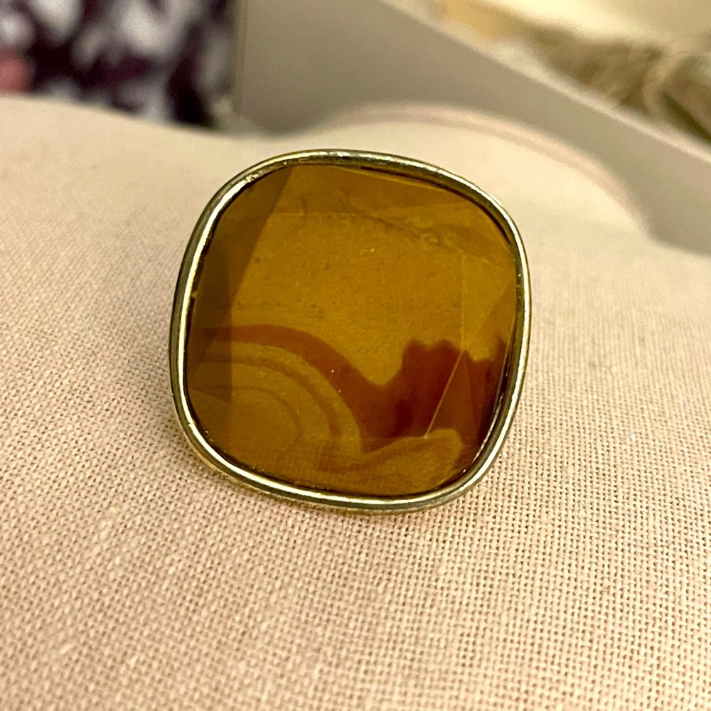 Tigers eye crystal ring